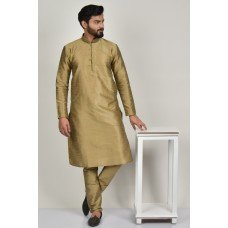 Gold Kurta Pajama Indian Mens Eid Suit