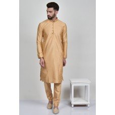 Dull Gold Indian Mens Kurta Set Suit