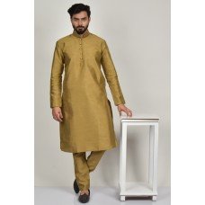 Brown Sequenced Kurta Pajama Mens Wedding Attire