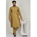 Brown Sequenced Kurta Pajama Mens Wedding Attire