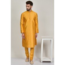 Mustard Eid Mens Kurta Pajama Indian Outfit