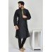 Black Pakistani Mens Kurta Pajama Readymade Eid Suit