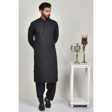 Black Stylish Kurta Shalwar For Men Pakistani Menswear