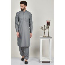 Dark Grey Urban Kurta Shalwar Pakistani Mens Suit