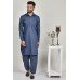 Blue Asian Mens Shalwar Kameez Suit