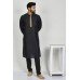 Black Pakistani Mens Kurta Pajama Readymade Eid Suit