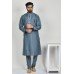 Grey Kurta Salwar Indian Men's Suit Set