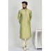 Pista Embroidered Kurta Pajama Indian Mens Suit