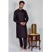 Black Traditional Men Party Wear Kurta Pajama Set