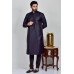 Navy Blue Mens Kurta Classic Indian Designer Wear