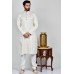 Off White Ethnic Party Wear Kurta For Men