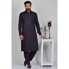 Black Embroidered Shalwar Kameez Indian Eid Suit