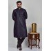 Navy Blue Mens Kurta Classic Indian Designer Wear