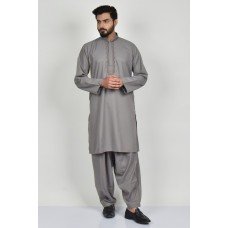 Grey Kurta Salwar Pakistani Mens Party Suit