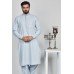 Light Grey Kurta Traditional Indian Mens Suit