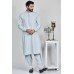 Light Grey Kurta Traditional Indian Mens Suit