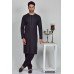 Black Mens Kurta Salwar Set