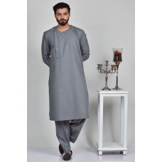 Grey Kurta Salwar Men Festive Clothing