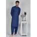 Navy Blue Fancy Kurta Salwar Pakistani Designer Mens Suit