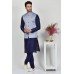 Grey Pocket Embroidered Men's Waistcoat