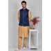 Denim Blue Formal Indian Mens Waistcoat