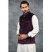 Purple Nehru Jacket With Formal Mens Waistcoat