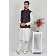 Black Nehru Jacket Pakistani Mens Waistcoat