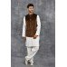 Brown Waistcoat For Men Nehru Jacket