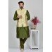 Green Designer Waistcoat Mens Wedding Outfit