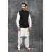 Black Designer Waistcoat Mens Nehru Formal Jacket