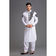 WHITE EID MENSWEAR SHALWAR KAMEEZ SUIT