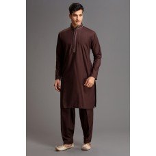 Brown Shalwar Kameez Indian Mens Clothing