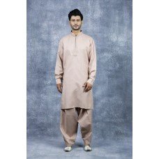 Peach Casual Kurta Shalwar Indian Mens Suit