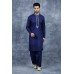 Navy Blue Pakistani Mens Kurta Shalwar Festive Wear