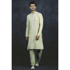 Gold Indian Designer Menswear Kurta Pajama Suit