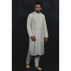 White Embroidered Kurta Pajama Indian Grooms Wear