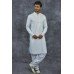 Sky Blue Embroidered Kurta Shalwar Indian Mens Suit