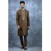 Brown Indian Designer Embroidered Kurta Pajama