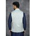 Light Blue Waistcoat Silver Mens Wedding Wear