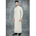 Cream Readymade Plain Thobe Jubba For Men