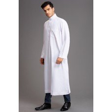 White Arabic Style Thobe Jubba For Men