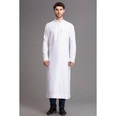 White Mens Arabic Jubbah Thobe