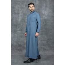 Blue Kurta Jubba Modern Mens Thobe