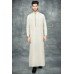 Cream Readymade Plain Thobe Jubba For Men