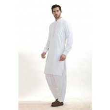 WHITE READY TO WEAR PAKISTANI STYLE KURTA