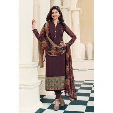 CHOCOLATE BROWN KASEESH SILKINA ROYAL CREPE PARTY WEAR SUIT