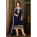 EGYPTIAN BLUE Straight Velvet Salwar Kameez Suit