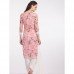 ID-03 SOFT PINK WHIITE PASTEL FLORAL PRINT READY MADE DRESS