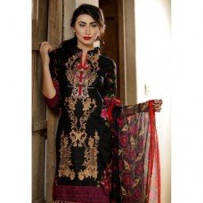 EA-28 BLACK ESHA AISHA SUMMER LAWN EMBROIDERED SALWAR SUIT