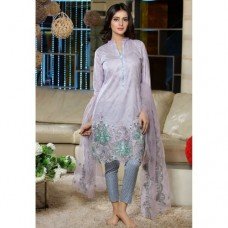 EA-33-A LIGHT PURPLE ESHA AISHA SUMMER LAWN EMBROIDERED SALWAR SUIT